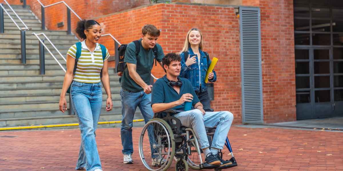 The student who is in a wheelchair is eligible for Disabled Students' Allowance.