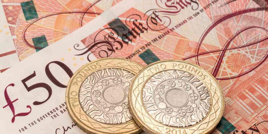 Close-up of UK British currency banknotes and pound coins representing Student Loan Repayment in the UK for 2026.
